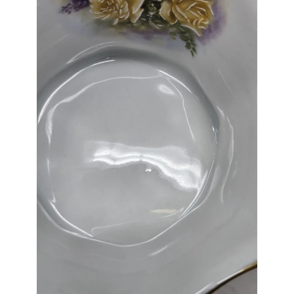 VINTAGE TEA CUP & SAUCER BUNDLE YELLOW PINK ROSES FLORAL BETTY PLATNER